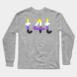 t4t (Nonbinary Pride Colors) Long Sleeve T-Shirt